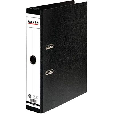 FALKEN Classeurs suspendus en carton rigide. Fabriqués en Allemagne. Largeur 8 cm, format DIN A4, noir, avec crochets pivotants en plastique FALKEN Classeurs suspendus en carton rigide. Fabriqués en Allemagne. Largeur 8 cm, format DIN A4, noir, avec crochets pivotants en plastique