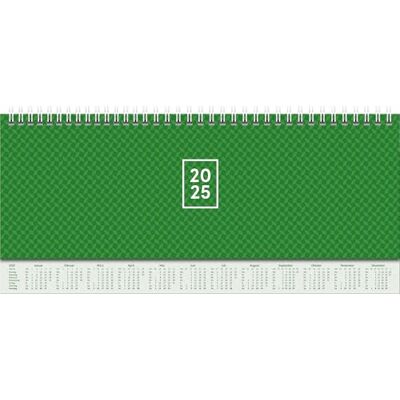 BRUNNEN Agenda horizontal, modèle 772 (2025), 2 pages = 1 semaine, 297 x 105 mm, 112 pages, couverture en carton avec dos allongé, vert BRUNNEN Agenda horizontal, modèle 772 (2025), 2 pages = 1 semaine, 297 x 105 mm, 112 pages, couverture en carton avec dos allongé, vert