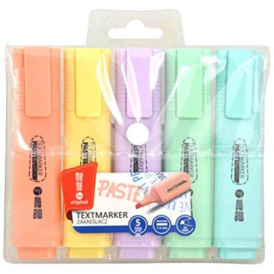 memobe Lot de 5 surligneurs pour écoles, bureaux, étudiants Surligneurs de différentes couleurs Haute qualité Avec grand réservoir d'encre pour une longue performance de marquage 5 couleurs memobe Lot de 5 surligneurs pour écoles, bureaux, étudiants Surligneurs de différentes couleurs Haute qualité Avec grand réservoir d'encre pour une longue performance de marquage 5 couleurs