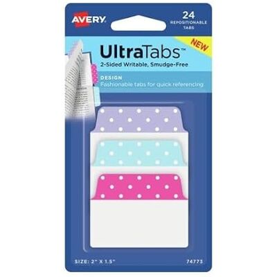 Avery Art. 74773 Bandes adhésives transparent/multicolores (24 notes autocollantes, 50,8 x 38,1 mm, index inscriptibles, post-it, notes adhésives amovibles, marqueurs de page, notes Avery Art. 74773 Bandes adhésives transparent/multicolores (24 notes autocollantes, 50,8 x 38,1 mm, index inscriptibles, post-it, notes adhésives amovibles, marqueurs de page, notes
