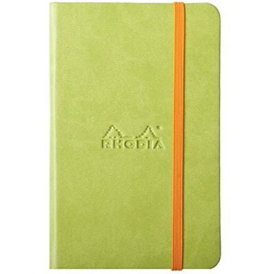 Rhodia 118626C rama Book Carnet A6 avec élastique Blanc 96 feuilles Vert anis Rhodia 118626C rama Book Carnet A6 avec élastique Blanc 96 feuilles Vert anis