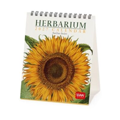 Legami Calendrier de table 2027, Herbarium, calendrier de bureau, 12 mois et planificateur annuel, en 6 langues, signes du zodiaque, fêtes internationales, 12 x 14,5 cm Legami Calendrier de table 2027, Herbarium, calendrier de bureau, 12 mois et planificateur annuel, en 6 langues, signes du zodiaque, fêtes internationales, 12 x 14,5 cm