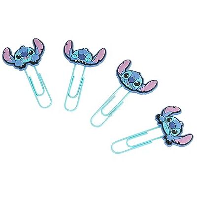 Grupo Erik Trombones Fantaisie Disney, Stitch Lot de 4 Fourniture Bureau Originale, Fournitures Scolaires Pastel Grupo Erik Trombones Fantaisie Disney, Stitch Lot de 4 Fourniture Bureau Originale, Fournitures Scolaires Pastel