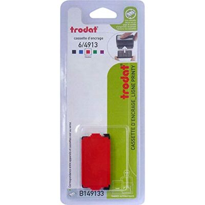 Trodat Cassette d'encrage B149113 Encre à tampon Rouge Trodat Cassette d'encrage B149113 Encre à tampon Rouge