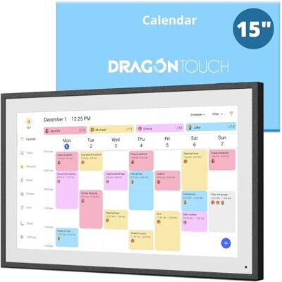 Dragon Calendrier, calendrier numérique 2026 de 15,6 pouces, planificateur mural familial, écran tactile interactif Full HD 1080p, tableau des tâches intelligentes et organisation de la maison Dragon Calendrier, calendrier numérique 2026 de 15,6 pouces, planificateur mural familial, écran tactile interactif Full HD 1080p, tableau des tâches intelligentes et organisation de la maison