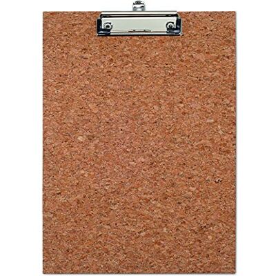MAUL Porte-bloc A4 cork liège brun pince métal format portrait maintien fiable jusqu’à 80 feuilles, œillet de suspension pratique, surface agréable pour notes, usage bureau terrain MAUL Porte-bloc A4 cork liège brun pince métal format portrait maintien fiable jusqu’à 80 feuilles, œillet de suspension pratique, surface agréable pour notes, usage bureau terrain