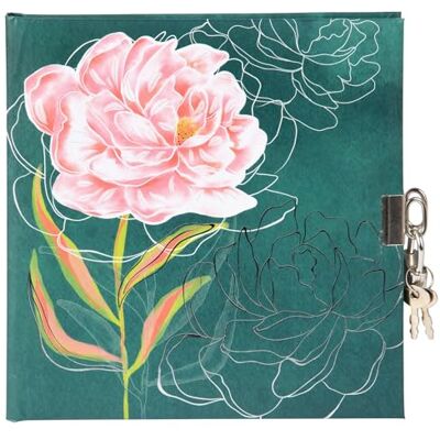 Goldbuch 44 414 Journal intime pour enfant avec motif pivoine, 96 pages blanches, verrouillable, avec cadenas et 2 clés, couverture en impression artistique, environ 16,5 x 16,5 x 1,5 cm Goldbuch 44 414 Journal intime pour enfant avec motif pivoine, 96 pages blanches, verrouillable, avec cadenas et 2 clés, couverture en impression artistique, environ 16,5 x 16,5 x 1,5 cm