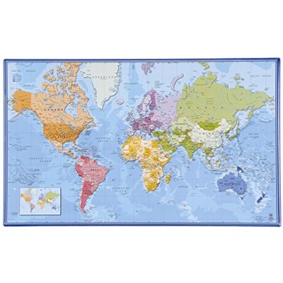 Viquel Sous Main Bureau Carte du Monde en Anglais Protection Bureau Mappemonde Viquel Sous Main Bureau Carte du Monde en Anglais Protection Bureau Mappemonde