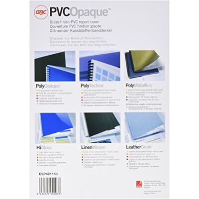 GBC ESP421163 Pack de 100 Plats de Couverture A4 180 Microns Noir GBC ESP421163 Pack de 100 Plats de Couverture A4 180 Microns Noir
