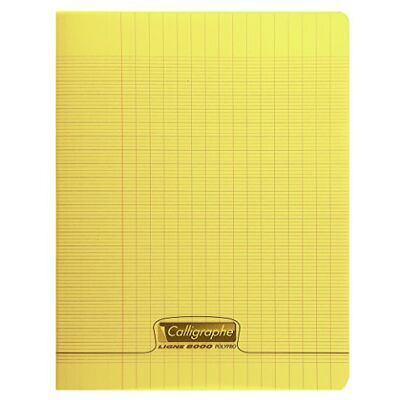 Calligraphe Clairefontaine Réf 18124C Cahier agrafé (96 pages) Format A5+ Papier vélin superfin 90g/m² Couverture Polypro Séyès Couverture Jaune Calligraphe Clairefontaine Réf 18124C Cahier agrafé (96 pages) Format A5+ Papier vélin superfin 90g/m² Couverture Polypro Séyès Couverture Jaune