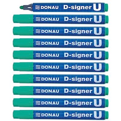 DONAU Lot de 10 marqueurs permanents D-Signer U 7371001-06PL Vert Pointe ronde de 2 à 4 mm (traite) Marqueur permanent Non toxique Étanche À base d'alcool DONAU Lot de 10 marqueurs permanents D-Signer U 7371001-06PL Vert Pointe ronde de 2 à 4 mm (traite) Marqueur permanent Non toxique Étanche À base d'alcool