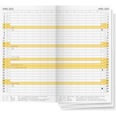 BRUNNEN Calendrier mensuel de rechange, modèle 746 (2025), 2 pages = 1 mois, format A6 BRUNNEN Calendrier mensuel de rechange, modèle 746 (2025), 2 pages = 1 mois, format A6