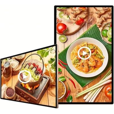 CGLYYDS Panneau d'affichage numérique mural pour restaurants et magasins Écran publicitaire Smart Split Screen Paysage + portrait 27 pouces CGLYYDS Panneau d'affichage numérique mural pour restaurants et magasins Écran publicitaire Smart Split Screen Paysage + portrait 27 pouces