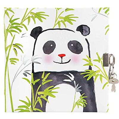 Goldbuch Journal intime Panda au design Turnowsky, 96 pages blanches, bloc-notes verrouillable, journal avec serrure, couverture avec papier d'art, gaufrage argenté et relief, environ 16,5 x 16,5 cm Goldbuch Journal intime Panda au design Turnowsky, 96 pages blanches, bloc-notes verrouillable, journal avec serrure, couverture avec papier d'art, gaufrage argenté et relief, environ 16,5 x 16,5 cm