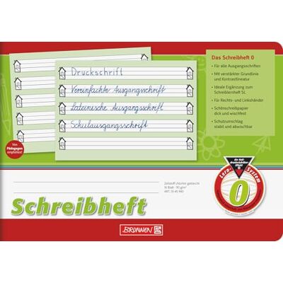 BRUNNEN Cahier d'écriture linéature 0 DIN A5 paysage à partir de la première classe 16 feuilles Cahier d'école Cahier d'école BRUNNEN Cahier d'écriture linéature 0 DIN A5 paysage à partir de la première classe 16 feuilles Cahier d'école Cahier d'école