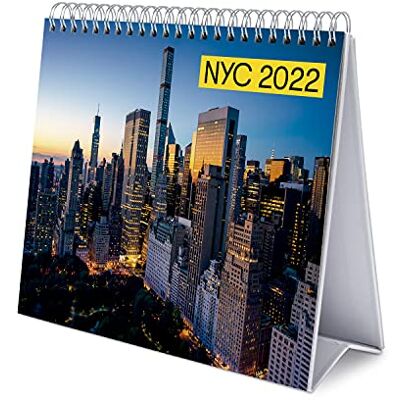 Grupo Erik Calendrier de Bureau 2022 New York 12 Mois De Janvier à Décembre 2022 20x18x6,5 cm, 6 langues, Certifié FSC Grupo Erik Calendrier de Bureau 2022 New York 12 Mois De Janvier à Décembre 2022 20x18x6,5 cm, 6 langues, Certifié FSC
