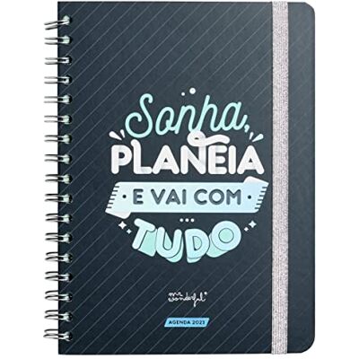 Mr. Wonderful Agenda annuel classique 2023 hebdomadaire Sonha, planeia e vai com tudo, Bleu, WOA2212290PTZ0 Mr. Wonderful Agenda annuel classique 2023 hebdomadaire Sonha, planeia e vai com tudo, Bleu, WOA2212290PTZ0