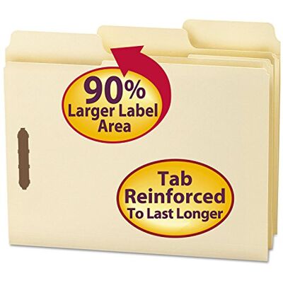 Smead Manille Fastener Folder 1/3 lettre Smead Manille Fastener Folder 1/3 lettre