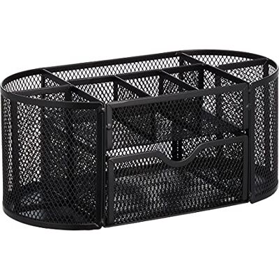 Amazon Basics Organiseur de bureau , motif en maille, noir, 23,6 cm x 11,4 cm x 10,4 cm Amazon Basics Organiseur de bureau , motif en maille, noir, 23,6 cm x 11,4 cm x 10,4 cm