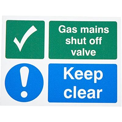SECO Gas Secteurs Panneau de valve d'arrêt en plastique semi-rigide 100 mm x 75 mm SECO Gas Secteurs Panneau de valve d'arrêt en plastique semi-rigide 100 mm x 75 mm