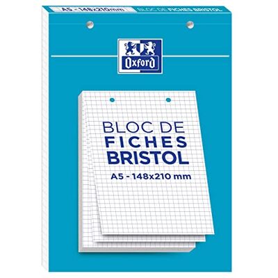 Oxford 400100515 Fiches Bristol, Blanc, 14,8 x 21 cm Oxford 400100515 Fiches Bristol, Blanc, 14,8 x 21 cm