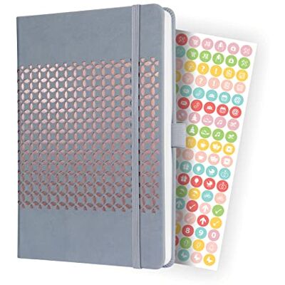 Sigel J4209 Jolie Agenda semainier 2024, environ A5, gris clair, couverture rigide, élastique, passant pour stylo, poche plaquée, 174 pages, en papier durable, agenda Sigel J4209 Jolie Agenda semainier 2024, environ A5, gris clair, couverture rigide, élastique, passant pour stylo, poche plaquée, 174 pages, en papier durable, agenda