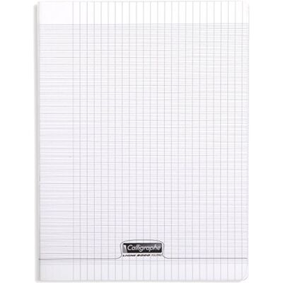 Calligraphe 18199C Un Cahier Agrafé Incolore (une Marque de Clairefontaine) 24x32 cm 96 Pages Grands Carreaux Papier Blanc 90 g Couverture Polypro Transparent Calligraphe 18199C Un Cahier Agrafé Incolore (une Marque de Clairefontaine) 24x32 cm 96 Pages Grands Carreaux Papier Blanc 90 g Couverture Polypro Transparent