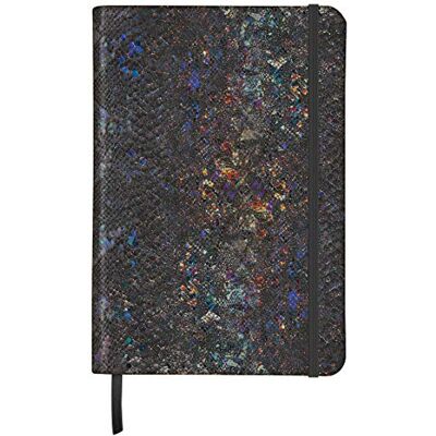 Clairefontaine 400108C Carnet de Notes A5, Couverture Souple en Véritable Cuir 144 Pages Lignées, Céleste Noir brillant Clairefontaine 400108C Carnet de Notes A5, Couverture Souple en Véritable Cuir 144 Pages Lignées, Céleste Noir brillant