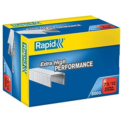 Rapid Agrafes SuperStrong 73/12, Longueur 12 mm, 5000 Agrafes, Agrafe jusqu’à 70 feuilles, Fil dur galvanisé, 24890800 Rapid Agrafes SuperStrong 73/12, Longueur 12 mm, 5000 Agrafes, Agrafe jusqu’à 70 feuilles, Fil dur galvanisé, 24890800