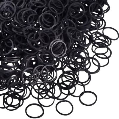 Hicarer Lot de 1000 mini élastiques en caoutchouc doux pour cheveux d'enfants, tresses, coiffure de mariage et plus encore (noir) Hicarer Lot de 1000 mini élastiques en caoutchouc doux pour cheveux d'enfants, tresses, coiffure de mariage et plus encore (noir)