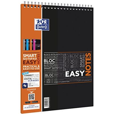 Hamelin Oxford EasyNotes Bloc-Notes à Spirales Format A4+ 160 Pages Réglure Lignée 7mm Couverture Polypro Couleur Aléatoire Hamelin Oxford EasyNotes Bloc-Notes à Spirales Format A4+ 160 Pages Réglure Lignée 7mm Couverture Polypro Couleur Aléatoire