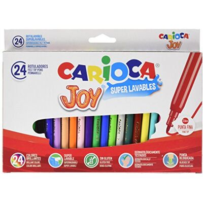 CARIOCA Joy Lot de 24 feutres super lavables à pointe fine CARIOCA Joy Lot de 24 feutres super lavables à pointe fine
