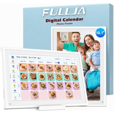 FULLJA Calendrier numérique intelligent de 10,1 pouces Écran tactile interactif Calendrier électronique pour tableau des corvées, récompense étoilée, synchronisation Google Outlook calendrier via FULLJA Calendrier numérique intelligent de 10,1 pouces Écran tactile interactif Calendrier électronique pour tableau des corvées, récompense étoilée, synchronisation Google Outlook calendrier via