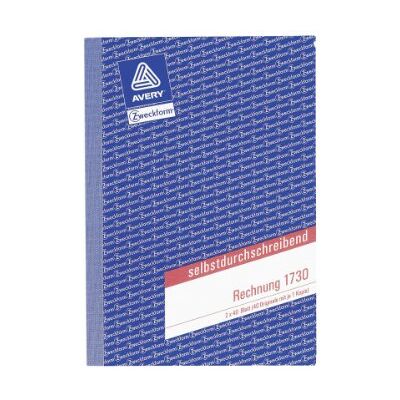 Avery Dennison Zweckform facture livre Premier et deuxième Page Imprimé non-carbon Papier A5 2 x 40 pages (texte allemand) Avery Dennison Zweckform facture livre Premier et deuxième Page Imprimé non-carbon Papier A5 2 x 40 pages (texte allemand)