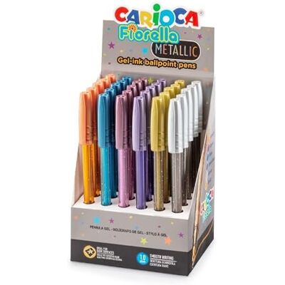 CARIOCA Lot de 30 stylos gel métalliques Fiorella couleurs métalliques pour l'école, l'université et le bureau Pointe de 0,1 mm 30 pièces CARIOCA Lot de 30 stylos gel métalliques Fiorella couleurs métalliques pour l'école, l'université et le bureau Pointe de 0,1 mm 30 pièces