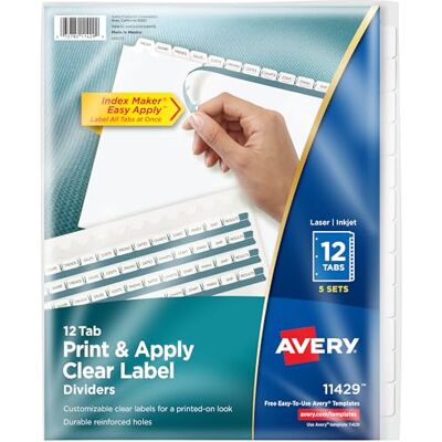 Avery 11429 intercalaire Avery 11429 intercalaire