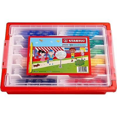 STABILO Feutre de coloriage pointe moyenne power Schoolpack x 144 12 couleurs assorties STABILO Feutre de coloriage pointe moyenne power Schoolpack x 144 12 couleurs assorties