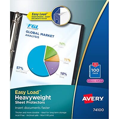 Avery 74100 lettre Polypropylene (PP) 100pièce(s) protecteur de feuilles Protecteurs de feuilles (lettre, Polypropylène (PP), 100 pièce(s)) Avery 74100 lettre Polypropylene (PP) 100pièce(s) protecteur de feuilles Protecteurs de feuilles (lettre, Polypropylène (PP), 100 pièce(s))