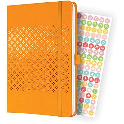 Sigel J4211 Jolie Agenda semainier 2024, environ A5, couverture rigide, élastique, passant pour stylo, poche plaquée, 174 pages, en papier durable, orange Sigel J4211 Jolie Agenda semainier 2024, environ A5, couverture rigide, élastique, passant pour stylo, poche plaquée, 174 pages, en papier durable, orange