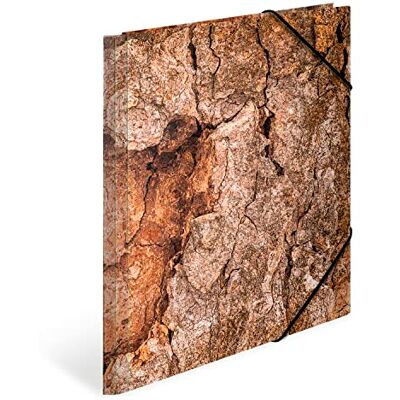 HERMA 19776 Classeur A4 en bois naturel pour enfants, avec finition tactile, impression intérieure et élastique, en carton solide, pour garçons et filles HERMA 19776 Classeur A4 en bois naturel pour enfants, avec finition tactile, impression intérieure et élastique, en carton solide, pour garçons et filles