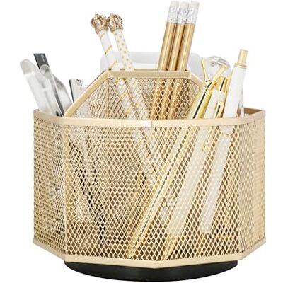 Exerz Organiseur de bureau/Organiseur de bureau/Porte-stylos/Organisateur multifonction (doré) Exerz Organiseur de bureau/Organiseur de bureau/Porte-stylos/Organisateur multifonction (doré)