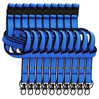 Djois TARIFOLD 200521 Lot de 10 rubans suspendus pour accrééditation, cartes d'identité, porte-clés double accessoire d'attelage 46 cm de long, bleu Djois TARIFOLD 200521 Lot de 10 rubans suspendus pour accrééditation, cartes d'identité, porte-clés double accessoire d'attelage 46 cm de long, bleu