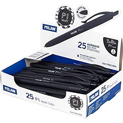 MILAN Présentoir 25 stylos à bille P1 Touch Noir MILAN Présentoir 25 stylos à bille P1 Touch Noir
