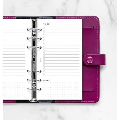 Filofax To-Do Recharge Personal 132864 Blanc Filofax To-Do Recharge Personal 132864 Blanc
