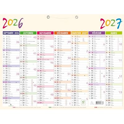 EXACOMPTA Calendrier Pep's 43x33,5cm Sept. 2026-2027 Beige EXACOMPTA Calendrier Pep's 43x33,5cm Sept. 2026-2027 Beige