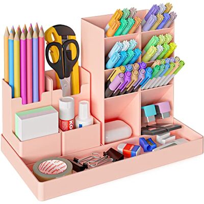 Withosent Lot de 5 porte-stylos pour enfants, en plastique, multifonctions, pour stylos, bureau, maison, école, rose Withosent Lot de 5 porte-stylos pour enfants, en plastique, multifonctions, pour stylos, bureau, maison, école, rose