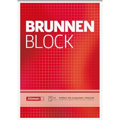 BRUNNEN Bloc-notes (A5, quadrillé, 50 feuilles, 70 g/m²) BRUNNEN Bloc-notes (A5, quadrillé, 50 feuilles, 70 g/m²)