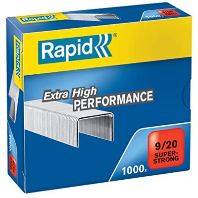 Rapid 24871700 Boîte de 1000 Agrafes 9/20 mm Galva Rapid 24871700 Boîte de 1000 Agrafes 9/20 mm Galva