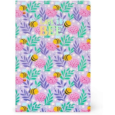 Legami Cahier à rayures 7 mm, Bee, format B5, large, en papier FSC certifié, 100 pages, Reliure au point Singer, 18,5 x 24,8 cm Legami Cahier à rayures 7 mm, Bee, format B5, large, en papier FSC certifié, 100 pages, Reliure au point Singer, 18,5 x 24,8 cm