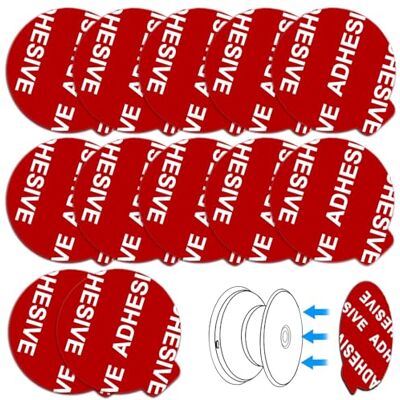 D.SKING Lot de 12 adhésifs de rechange 3M compatibles avec base de montage à douille VHB pour prise en main et support pliables D.SKING Lot de 12 adhésifs de rechange 3M compatibles avec base de montage à douille VHB pour prise en main et support pliables